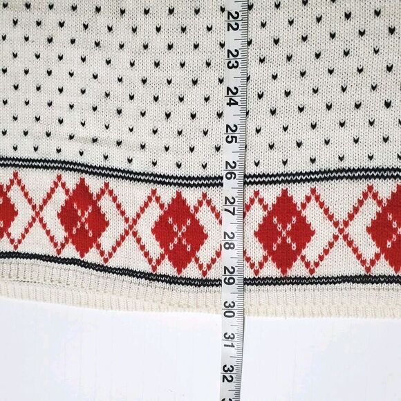 Vintage Hand Knit Maxi Skirt Size S Folk Pattern Stretch Waist Womens - Picture 7 of 11